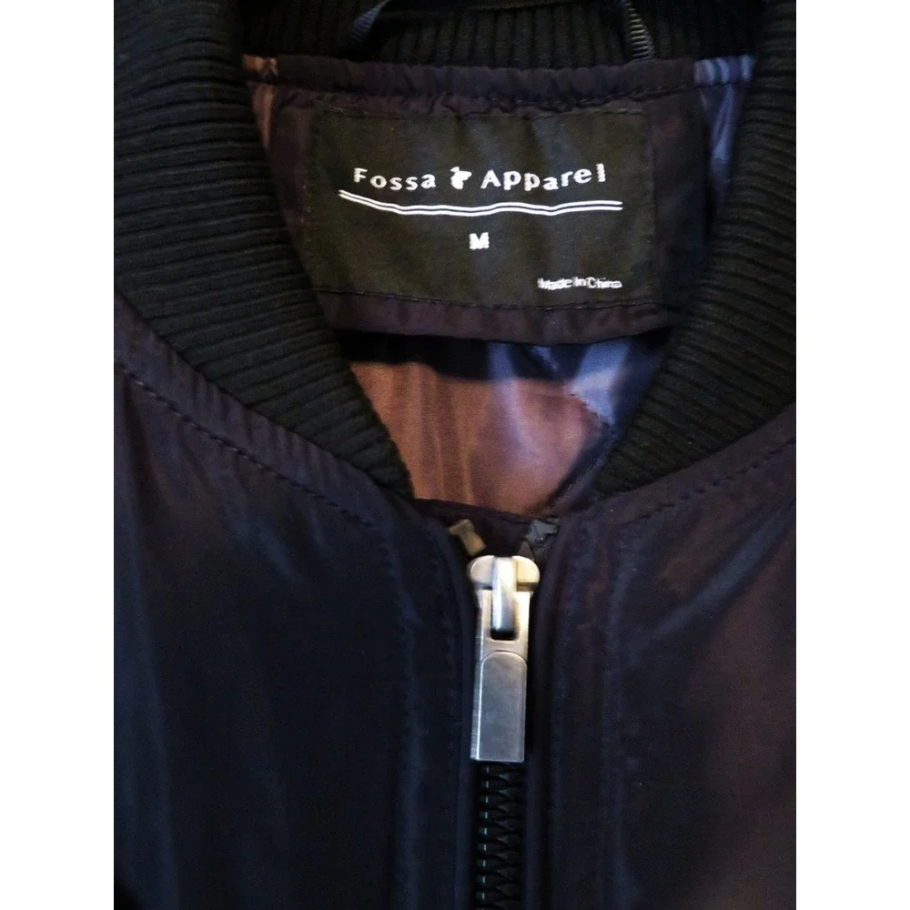 Fossa Apparel 1518 Wingover Bomber / Flight Jacket Sz Medium Marine Squadrom 163